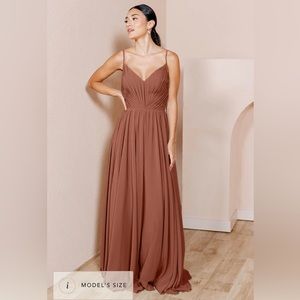 NWT Revelry Penelope Chiffon Dress - Size 8 Cinnamon Rose